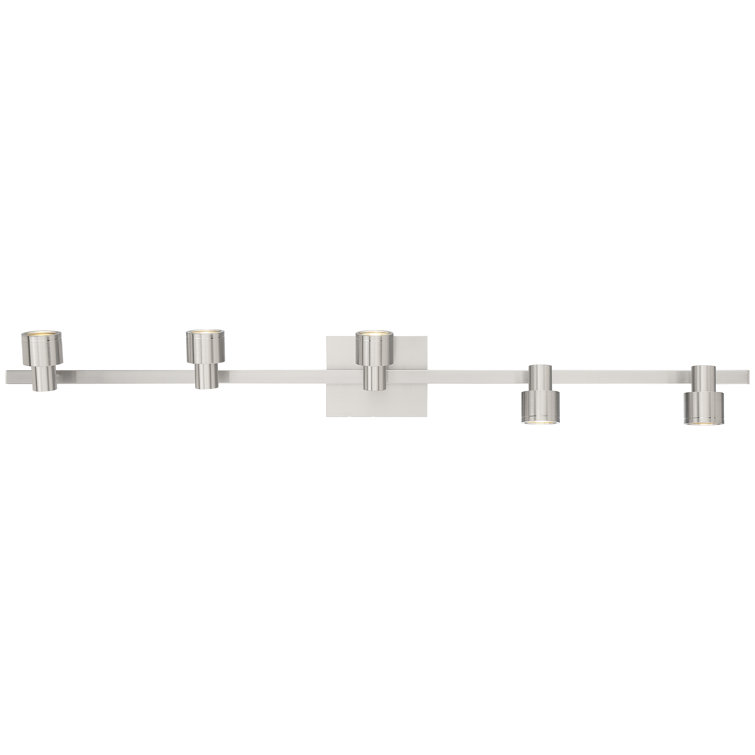 Lincoln Brushed Steel 5-Light LED Track Head