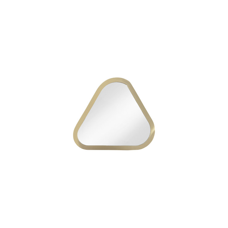 Brushed Brass Organic Pebble Mirrors Set of 4