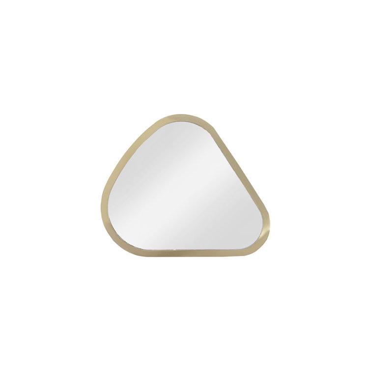 Brushed Brass Organic Pebble Mirrors Set of 4