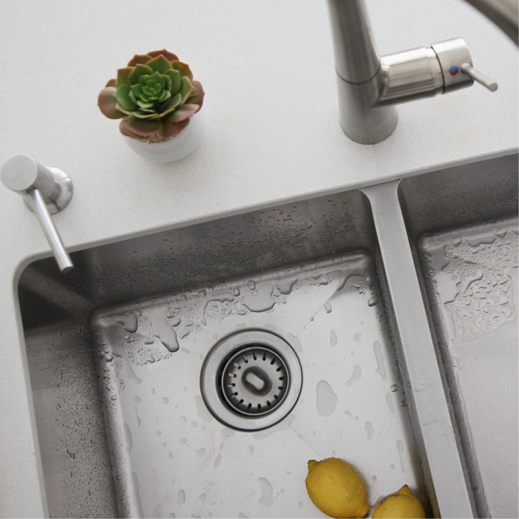 Azuni Brushed Stainless Steel Kitchen Sink Strainer with Removable Basket