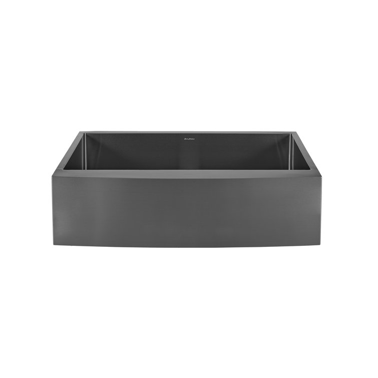 Black Stainless Steel Farmhouse Single Basin Kitchen Sink