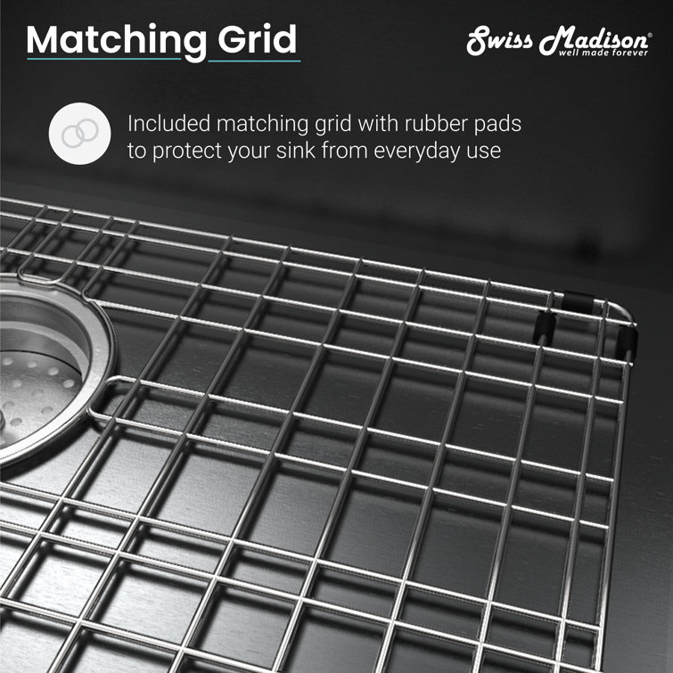 Rivage 36'' Black Stainless Steel Farmhouse Kitchen Sink
