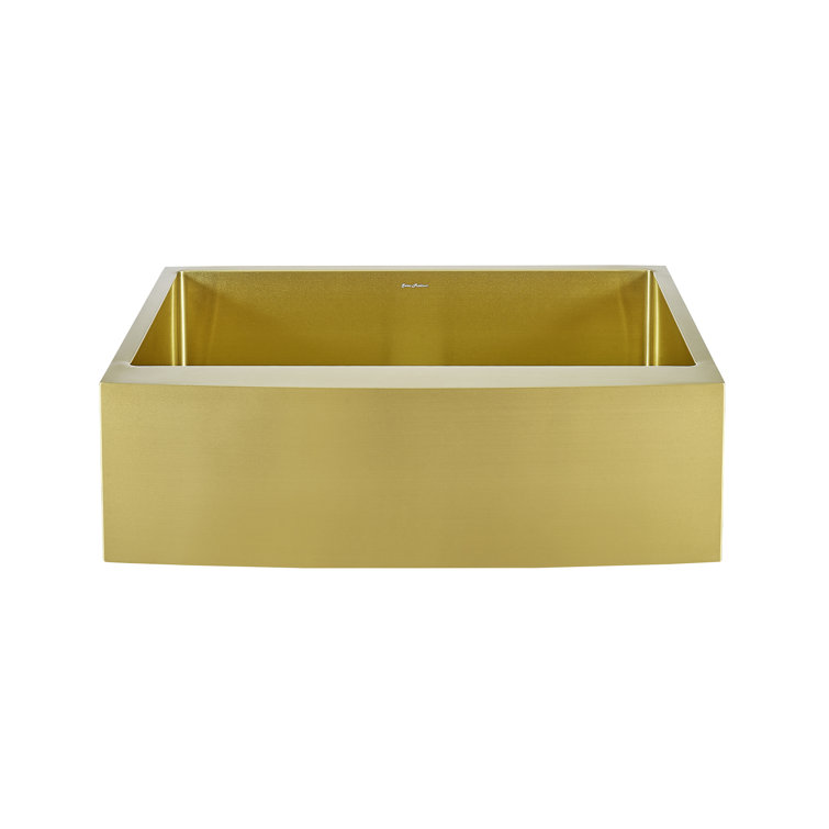 Gold Stainless Steel Farmhouse Single Basin Kitchen Sink