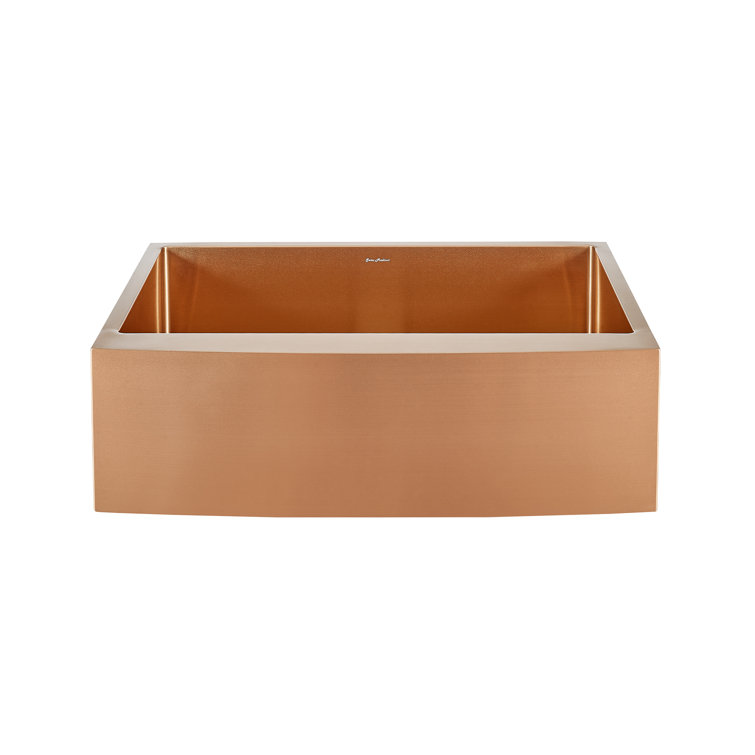 Rivage 30" Rose Gold Stainless Steel Farmhouse Kitchen Sink