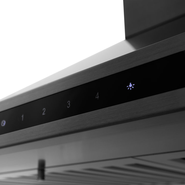 42-Inch Black Stainless Steel Convertible Wall Mounted Range Hood
