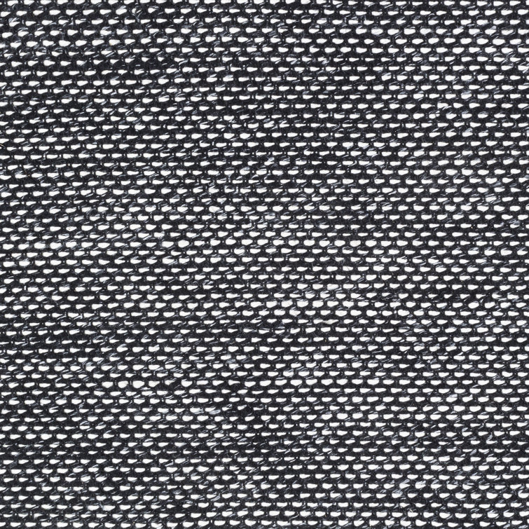 Gray Handmade Synthetic Rectangular Indoor/Outdoor Rug with Fringe