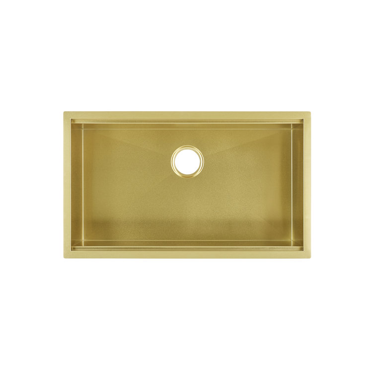 Tourner 32" Gold Stainless Steel Single Basin Farmhouse Sink