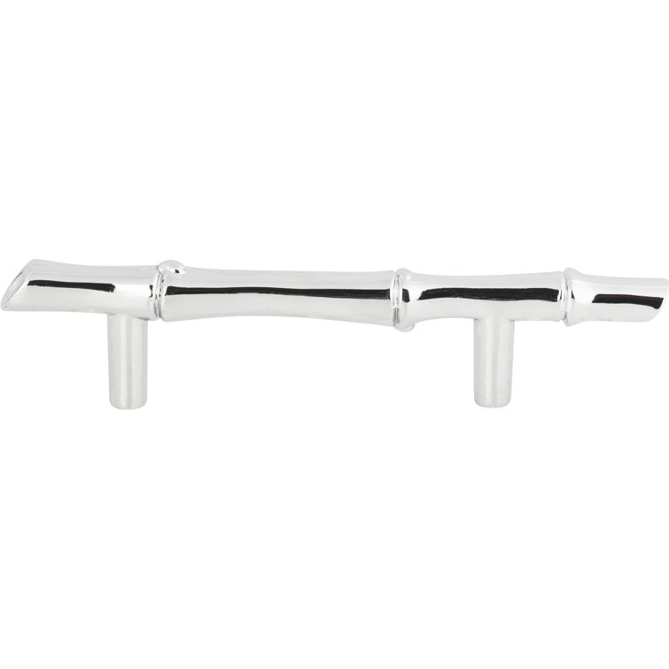 Polished Chrome Bamboo Designer Bar Pull with Mounting Hardware