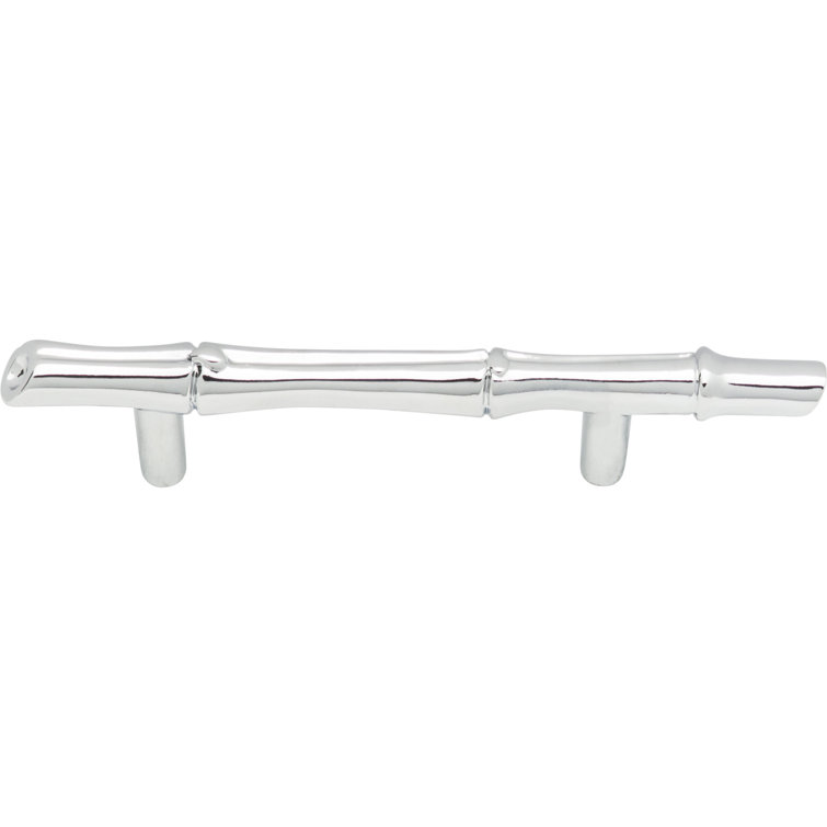 Polished Chrome Bamboo Designer Bar Pull with Mounting Hardware