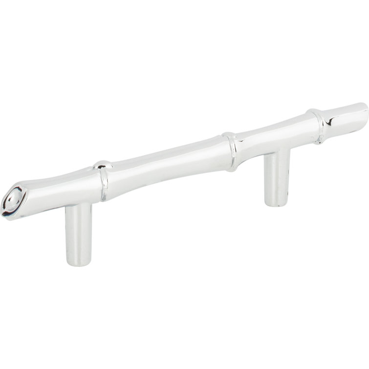 Polished Chrome Bamboo Designer Bar Pull with Mounting Hardware