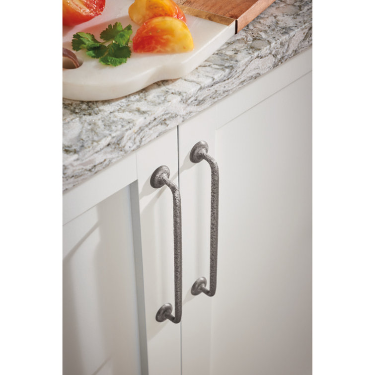 Pewter Rustic Industrial Bar Handle with Mounting Hardware