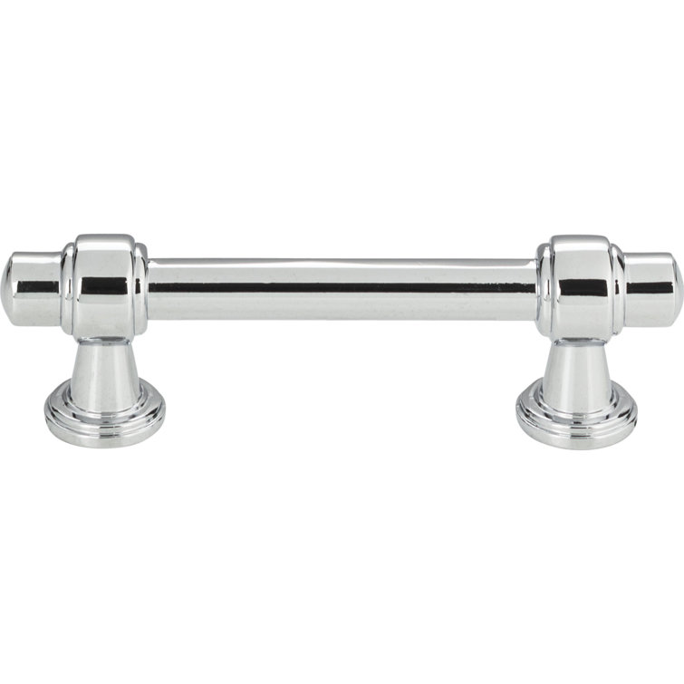 Polished Chrome Modern Bar Pull with Mounting Hardware