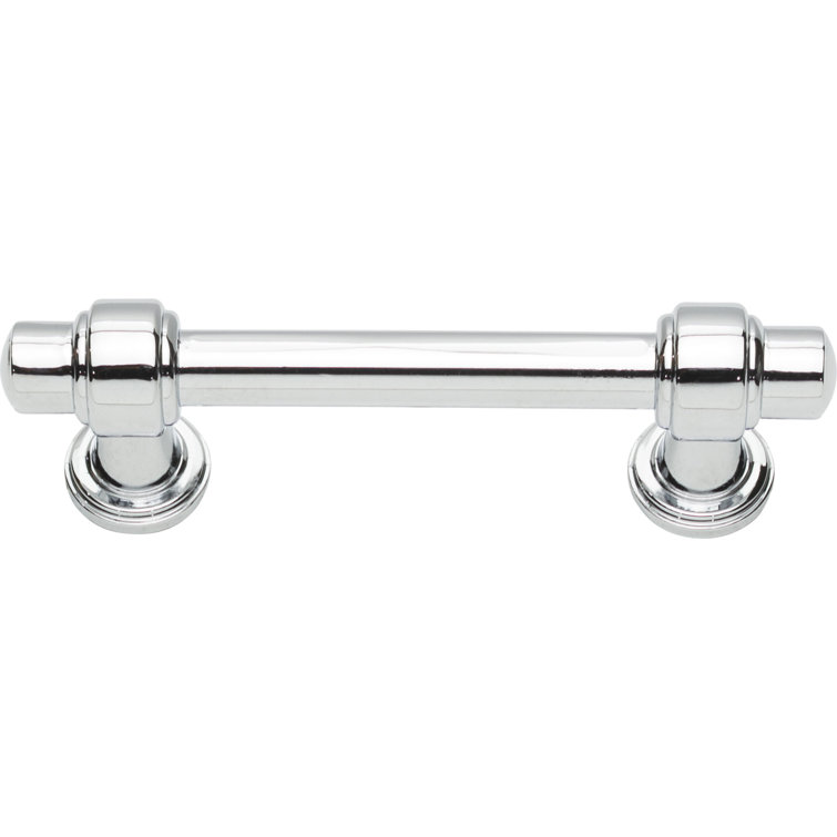 Polished Chrome Modern Bar Pull with Mounting Hardware