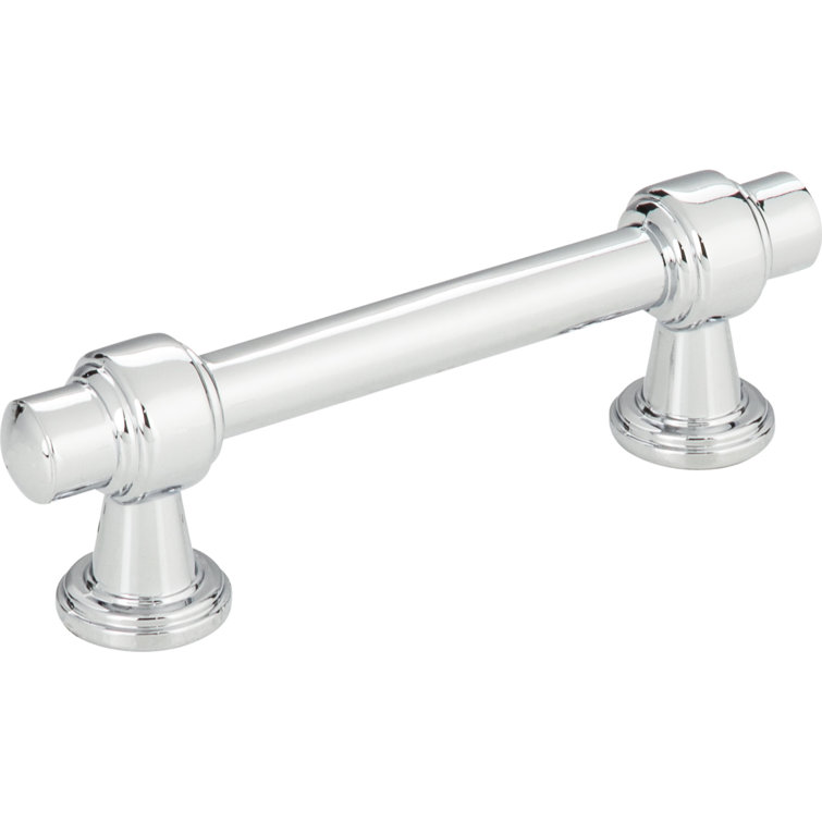 Polished Chrome Modern Bar Pull with Mounting Hardware