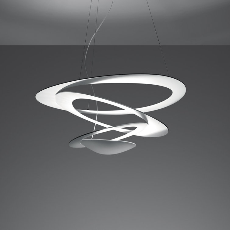 Pirce Large White Aluminum LED Suspension Light