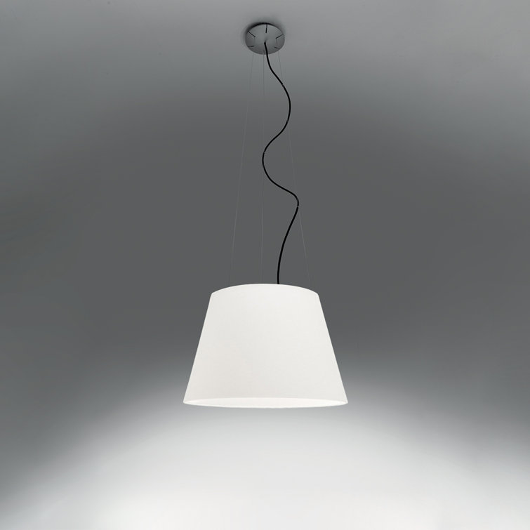 Tolomeo Mega White Outdoor LED Pendant with Washable Thuia Fabric