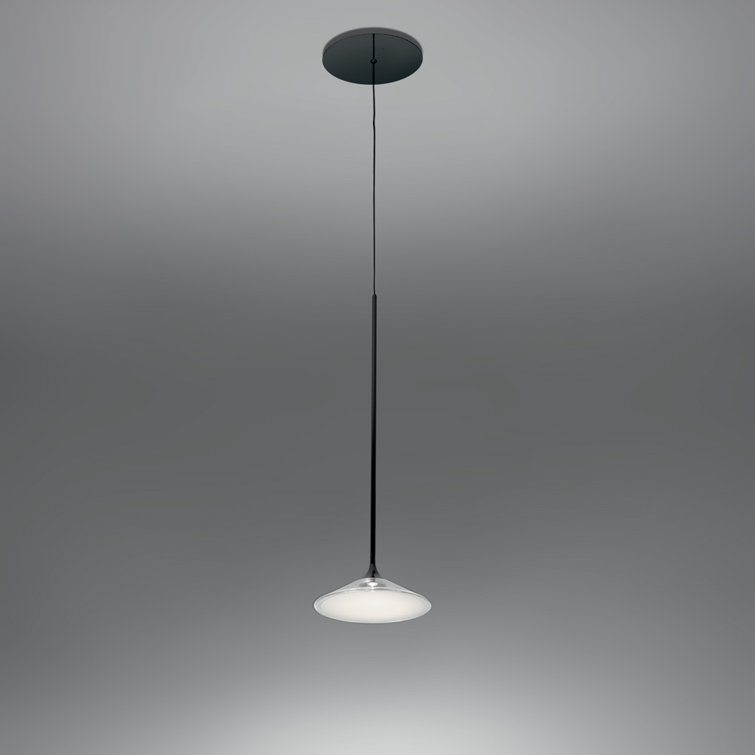 Elegant Orsa Black Glass LED Island Pendant Light