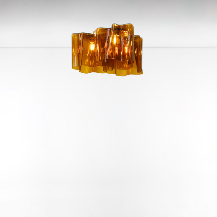 Mini Logico Triple Linear LED Flush Mount in Gray Smoke