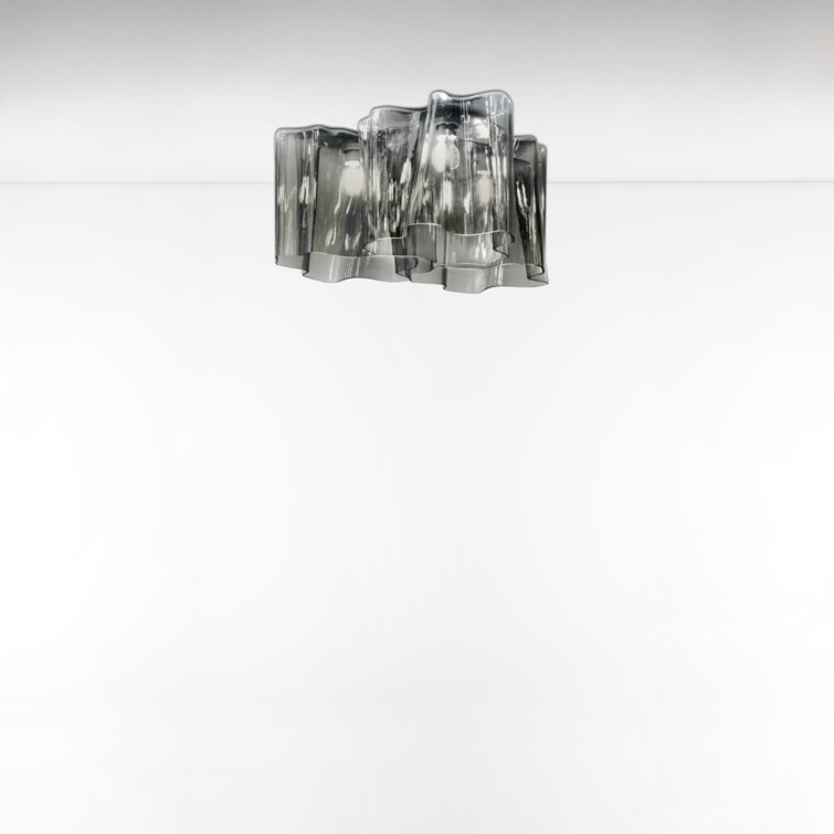 Mini Logico Triple Linear LED Flush Mount in Gray Smoke