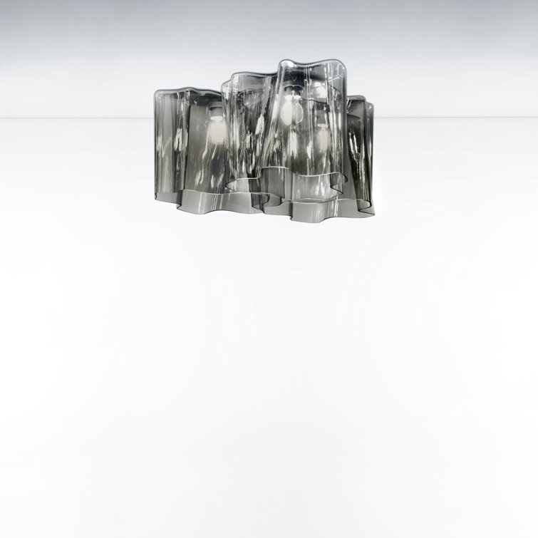 Mini Logico Triple Linear LED Flush Mount in Gray Smoke