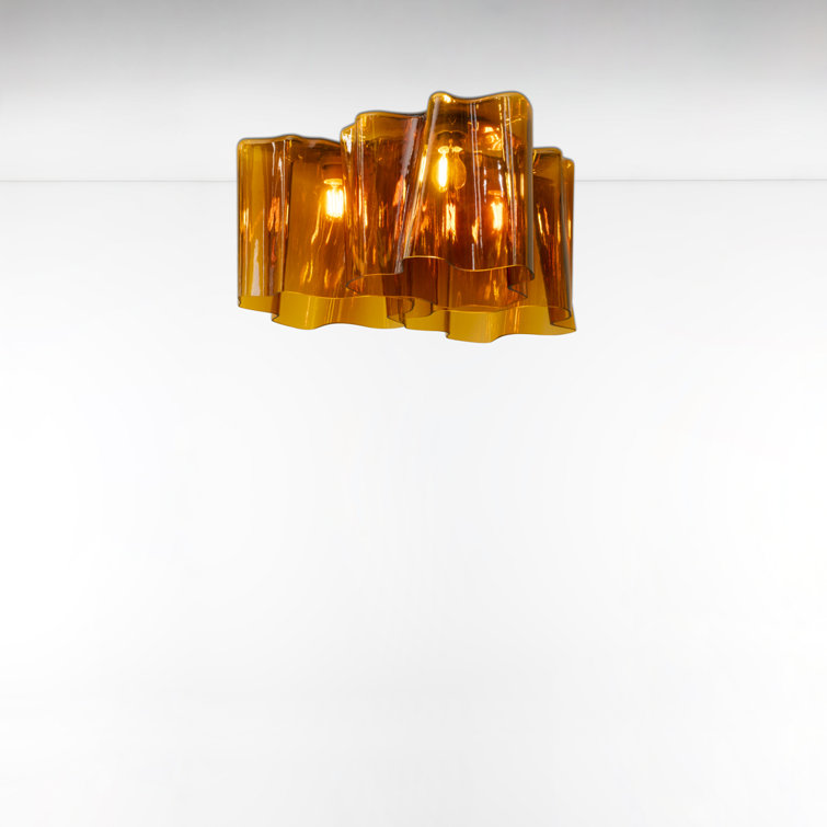 Mini Logico Triple Linear LED Flush Mount in Gray Smoke