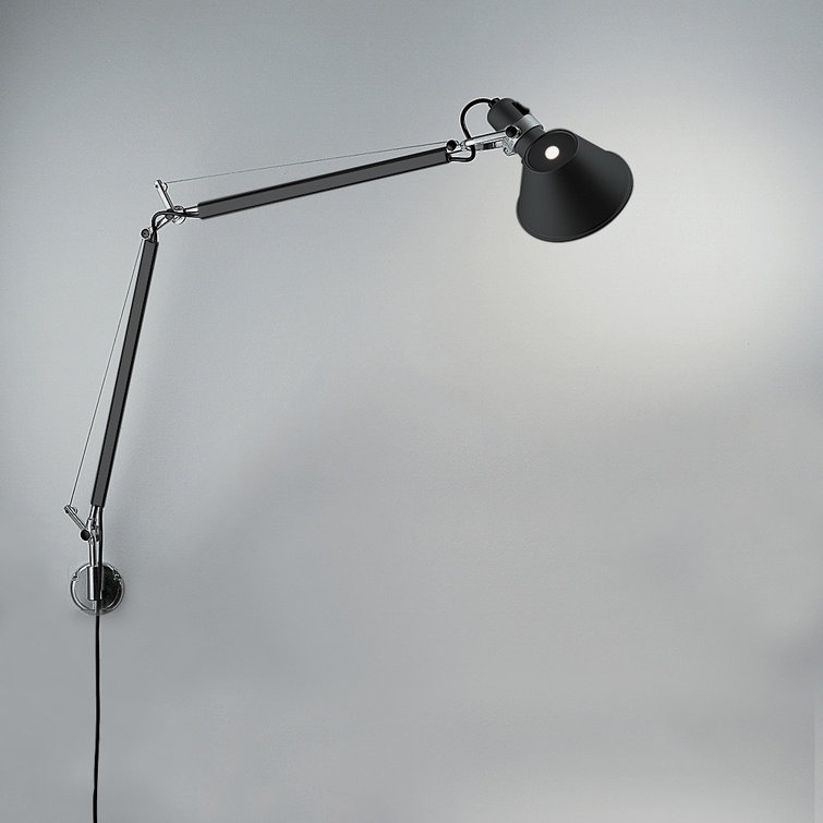 Mini Black Aluminum Swing Arm Wall Lamp