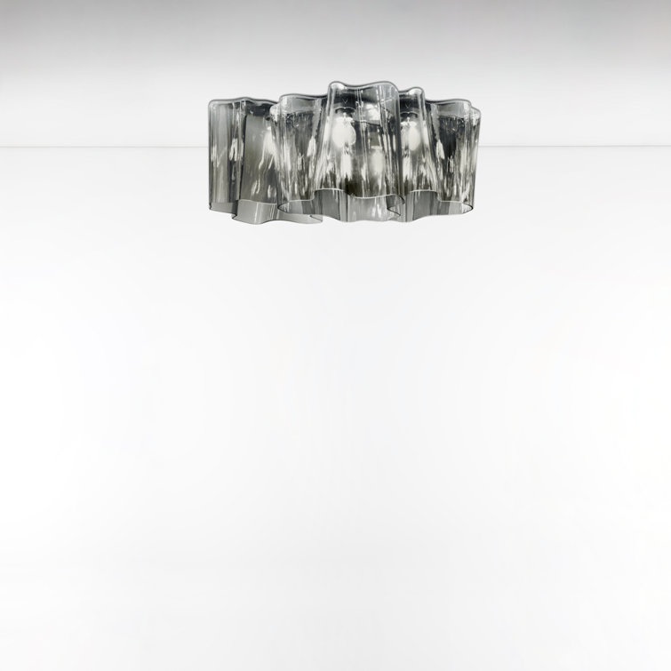 Mini Logico Triple Linear LED Flush Mount in Gray Smoke