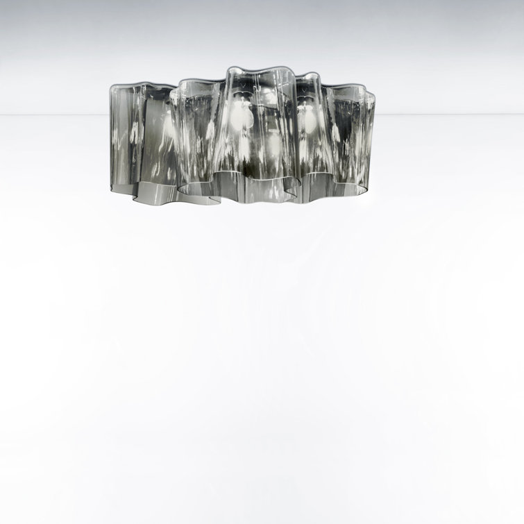 Mini Logico Triple Linear LED Flush Mount in Gray Smoke