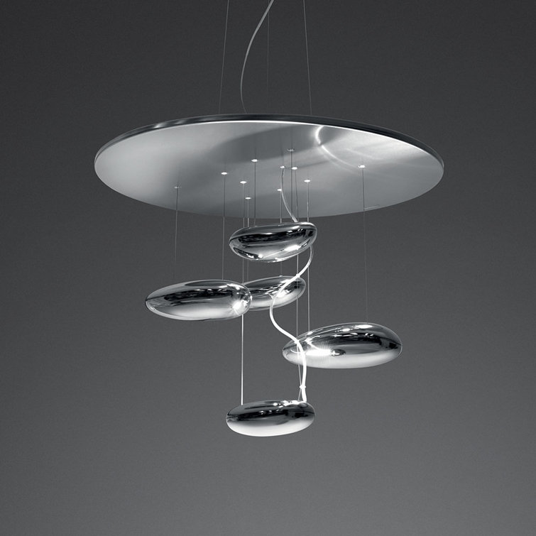 Mercury Mini Chrome Aluminum LED Suspension Lamp