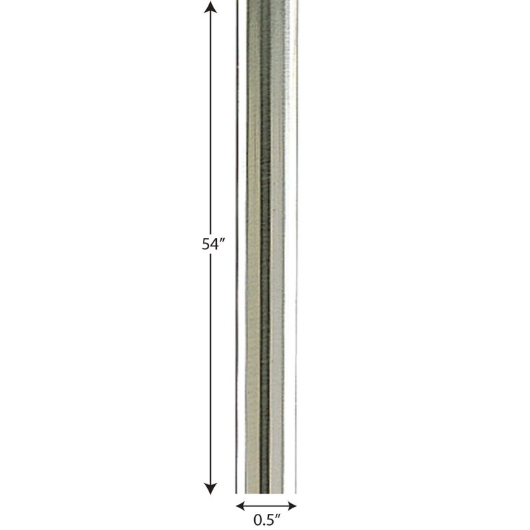 54" Brushed Nickel Steel Pendant Stem Extension Kit
