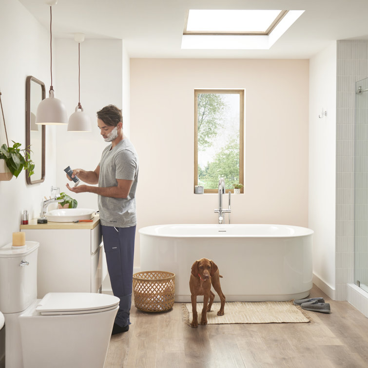 Polished Chrome Freestanding Tub Filler with Hand Shower