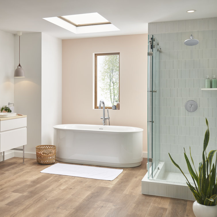 Polished Chrome Freestanding Tub Filler with Hand Shower