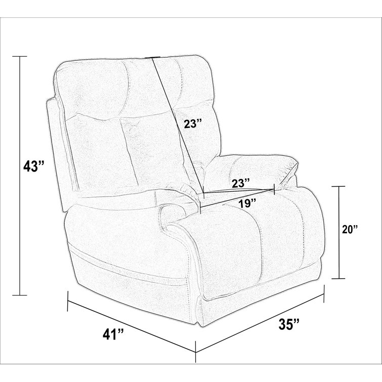 Dark Chocolate Contemporary Power Recliner with Massage & Heat