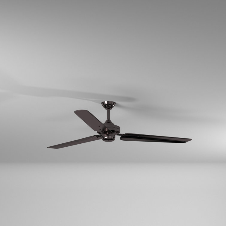 54" Gun Metal Industrial Ceiling Fan with Remote and Lighting