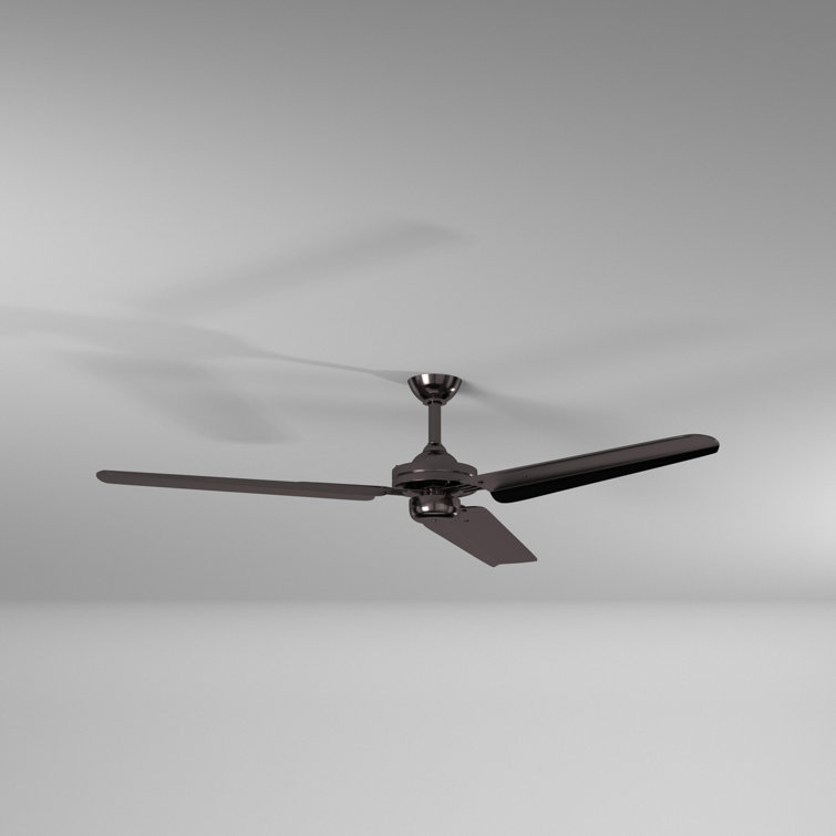 54" Gun Metal Industrial Ceiling Fan with Remote and Lighting