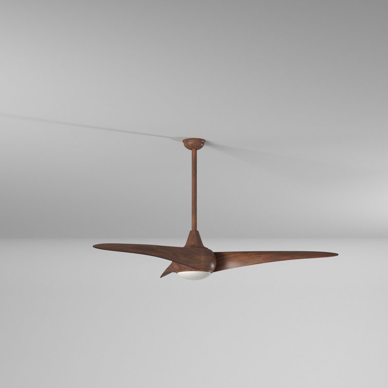 52" Distressed Koa ABS Plastic Ceiling Fan with LED Light and Remote