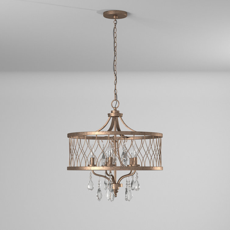 Mini Olympus Gold 5-Light Candle Chandelier with Crystal Accents