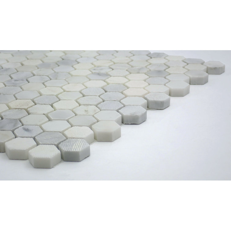 Winter Frost Hexagon Natural Stone Mosaic Tile