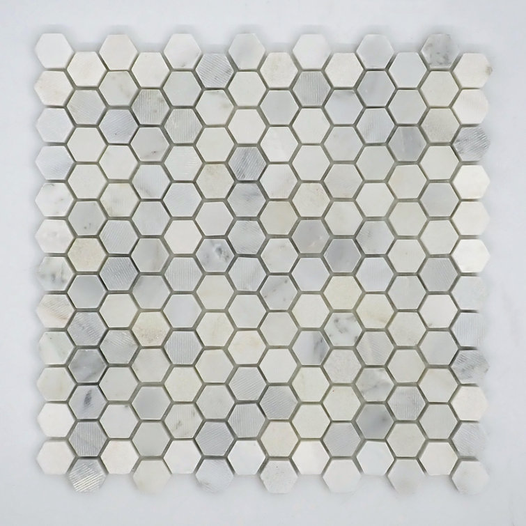 Winter Frost Hexagon Natural Stone Mosaic Tile