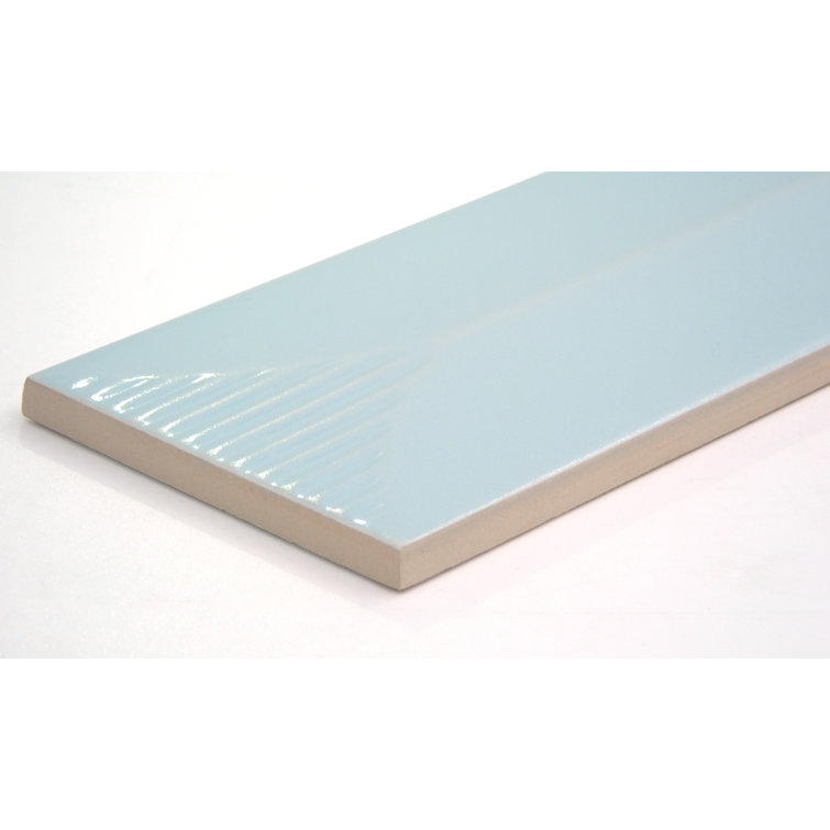 Euphoria Matte Ocean 3" x 12" Beveled Ceramic Wall Tile