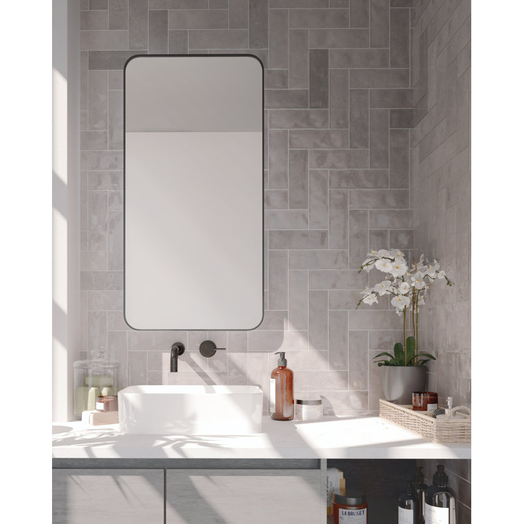 Passion 3" x 8" Glossy Gray Porcelain Wall Tile