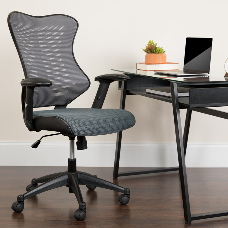 ErgoFlex High Back Executive Gray Mesh Swivel Chair with Lumbar Support