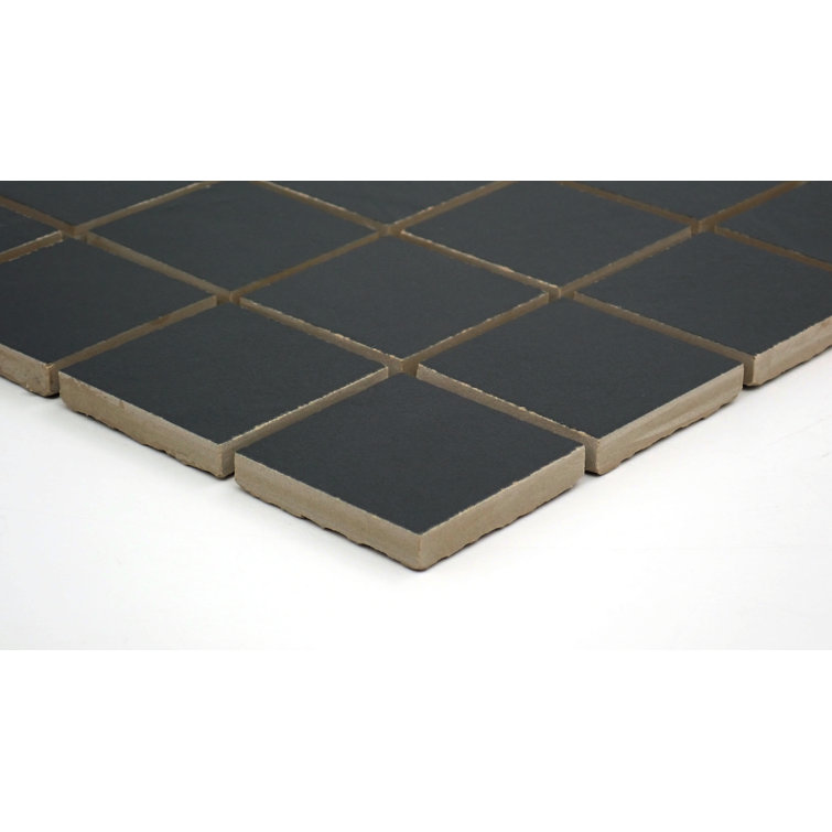 Black Matte Porcelain Mosaic Bathroom Tile with Water Protection