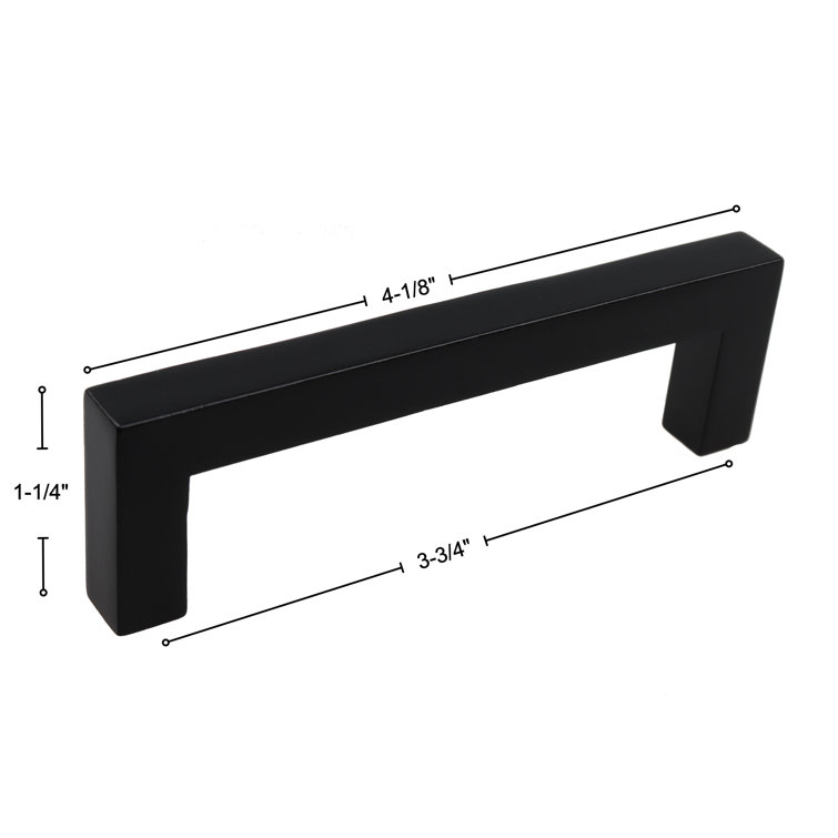 Matte Black Solid Zinc Alloy Cabinet Bar Pull Handle