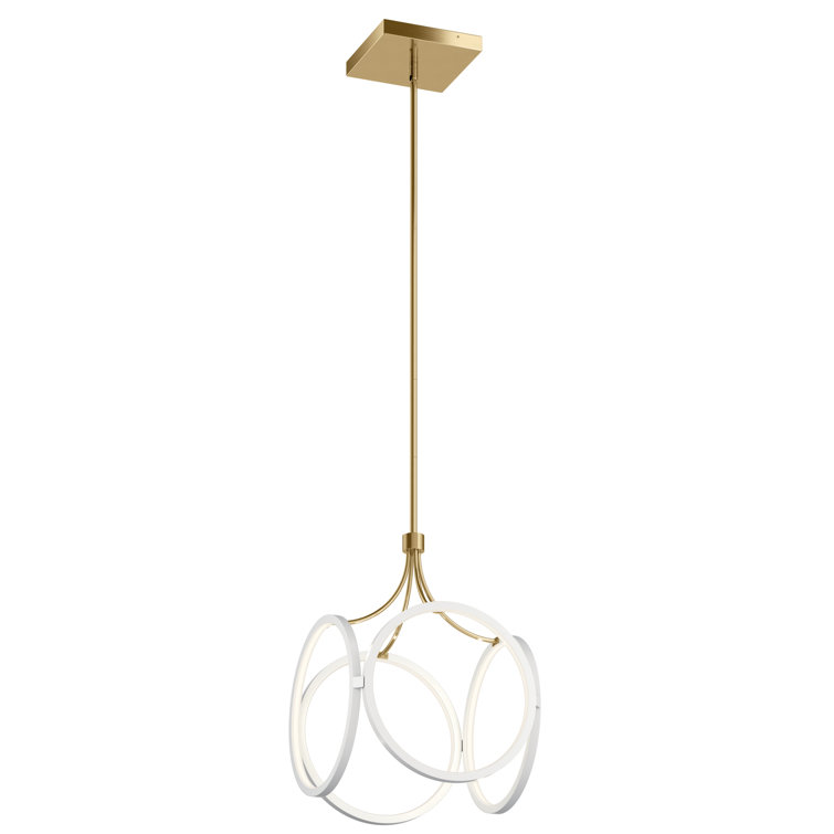 Ciri 19.75" Matte Black and White LED Pendant Light