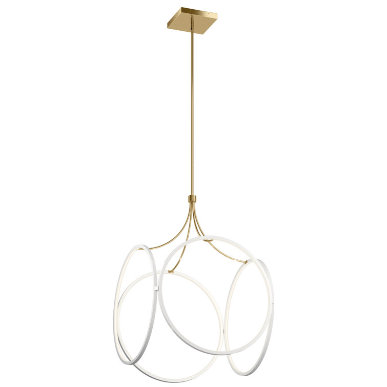 Ciri White and Matte Black LED Pendant Light