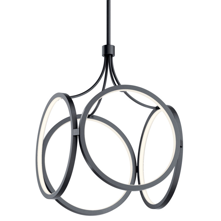 Ciri Matte Black Circular LED Pendant with Soft Glow