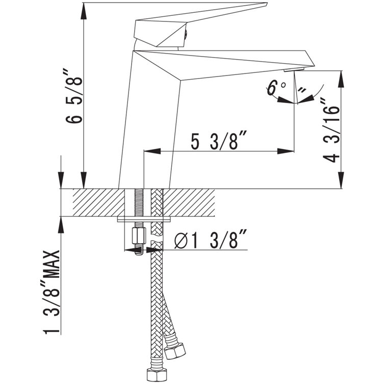 Brushed Nickel Single-Handle Modern Bathroom Faucet