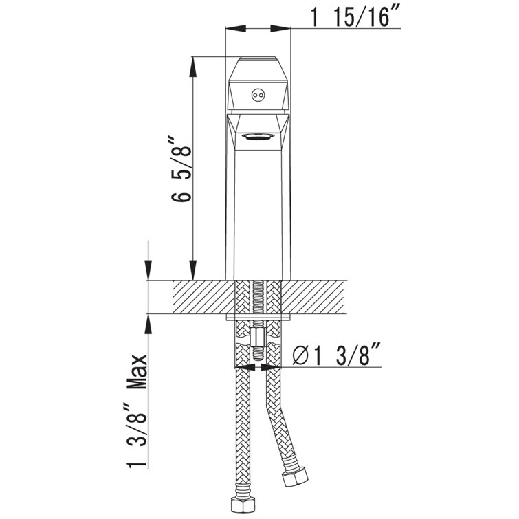 Brushed Nickel Single-Handle Modern Bathroom Faucet