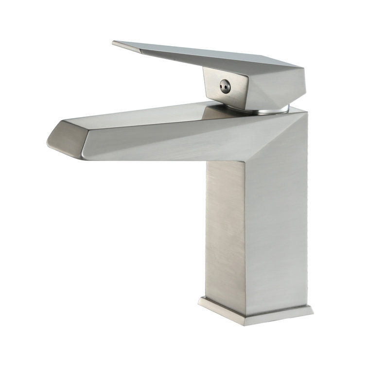 Brushed Nickel Single-Handle Modern Bathroom Faucet